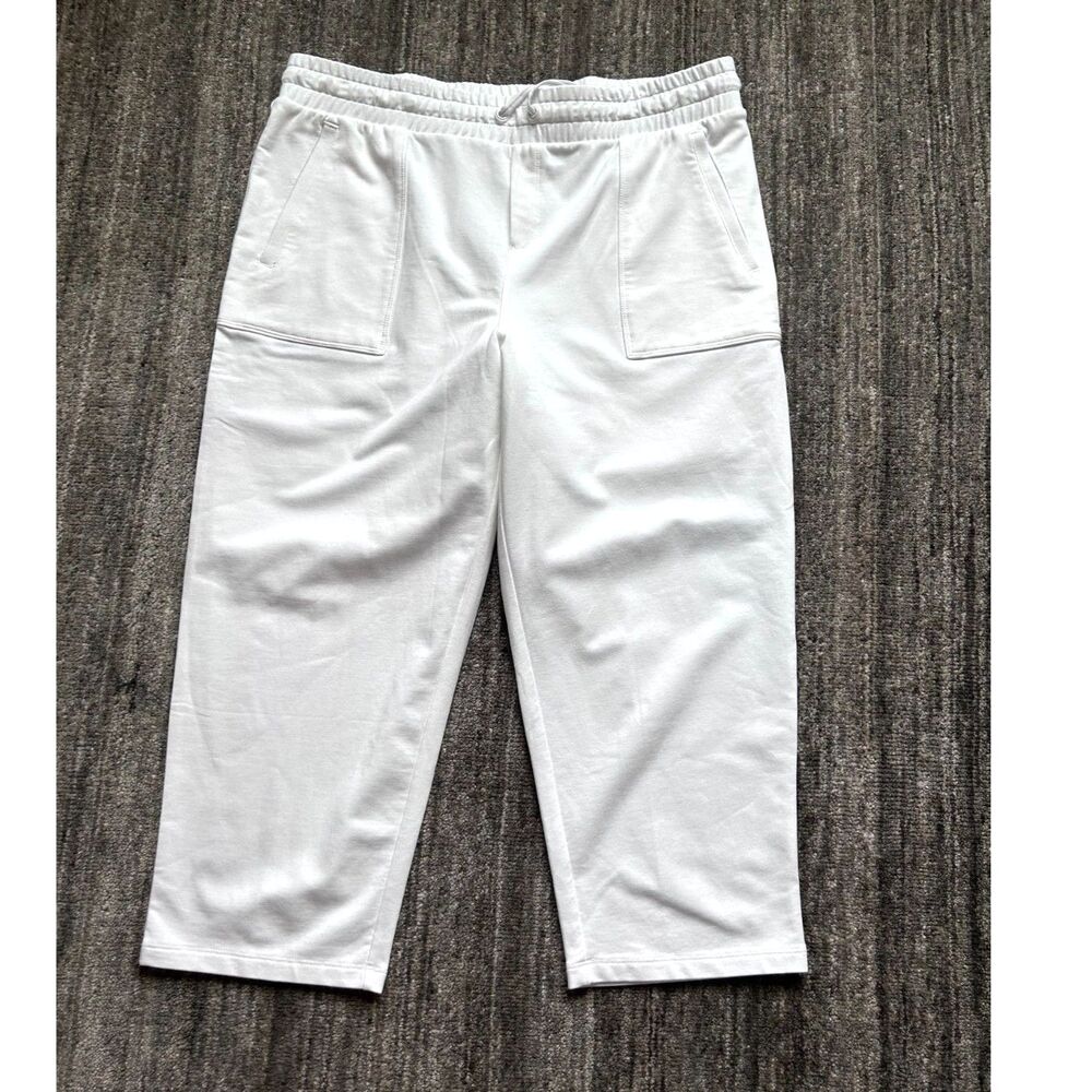 Talbots Modal French Terry Wide Crop Pants XL Petite NWT